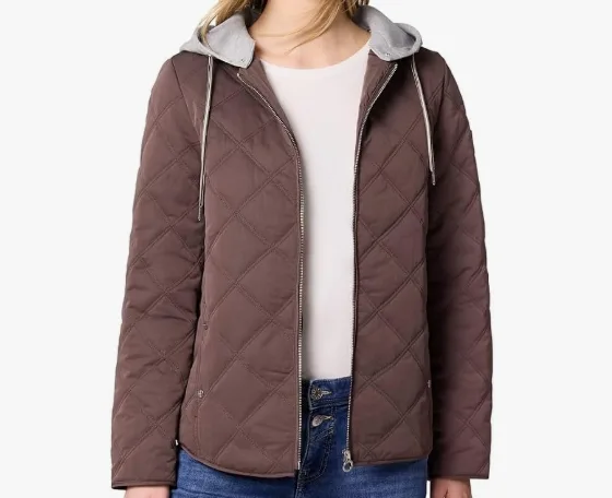 Damen Jacke mit Abnehmbarer Kapuze