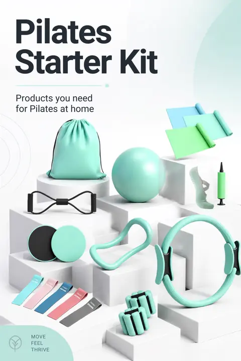 Pilates Starter Kit for Home Workouts | 19-Piece Fitness Set