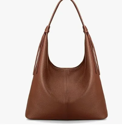 Echtleder Handtasche Damen Groß, Slouchy Hobo Bag Ledertasche