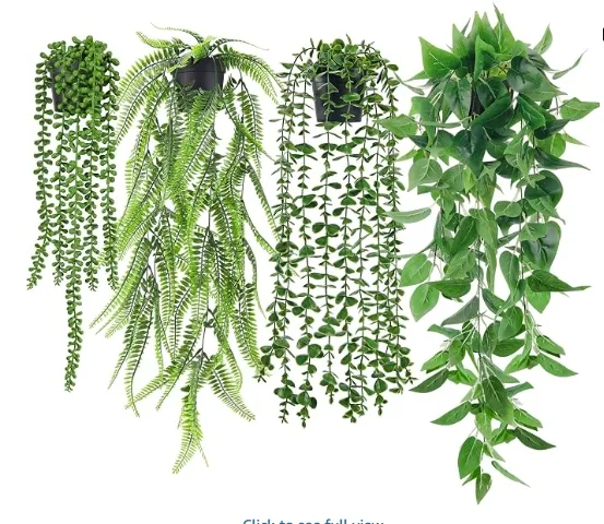 Set of 4 Artificial Plant Hanging for Room